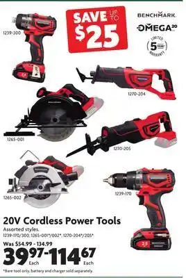 Home Hardware 20v cordless power tools offer