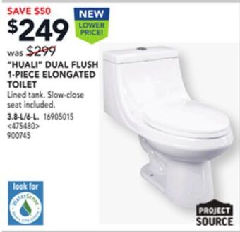 RONA Project source "huali" dual flush 1-piece elongated toilet offer