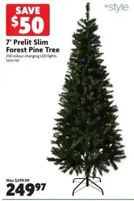 Home Hardware 7' prelit slim forest pine tree offer