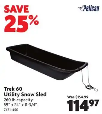 Home Hardware Trek 60 utility snow sled offer