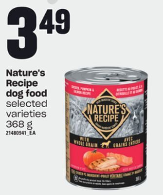 Zehrs Markets Nature's recipe dog food, 368 g offer