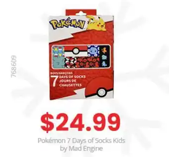 GameStop Pokémon 7 days of socks kids by mad engine offer
