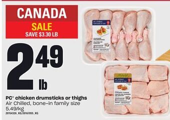 Zehrs Markets Pc® chicken drumsticks or thighs offer