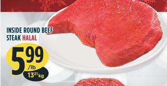 Marché Adonis Inside round beef steak halal offer