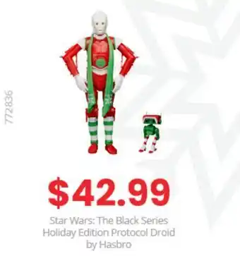 GameStop Star wars the black series holiday edition protocol droid by hasbro offer