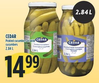 Marché Adonis Cedar pickled cucumbers or wild cucumbers offer