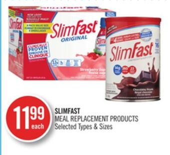 Shoppers Drug Mart Slimfast meal replacement products offer
