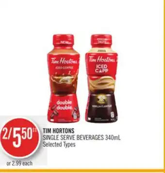 Shoppers Drug Mart Tim hortons single serve beverages offer