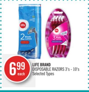 Shoppers Drug Mart Life brand disposable razors offer