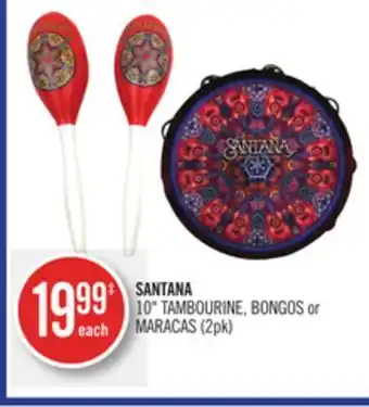 Shoppers Drug Mart Santana 10" tambourine, bongos or maracas (2pk) offer