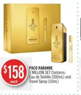 Shoppers Drug Mart Paco rabanne 1 million set contains: eau de toilette (200ml) and travel spray (10ml) offer