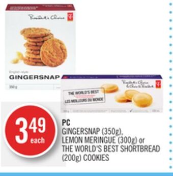 Shoppers Drug Mart Pc gingersnap (350g), lemon meringue (300g) or the world's best shortbread (200g) cookies offer