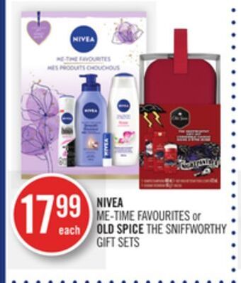 Shoppers Drug Mart Nivea me-time favourites or old spice the sniffworthy gift sets offer