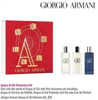 Shoppers Drug Mart Giorgio armani acqua di giò homme set offer