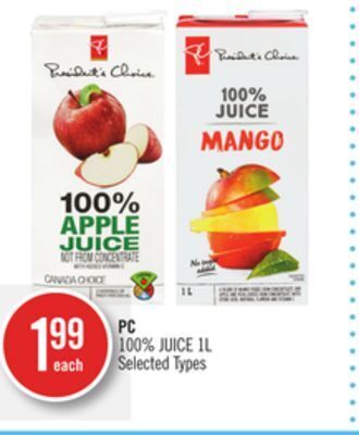 Shoppers Drug Mart Pc 100% juice offer