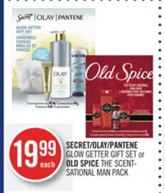 Shoppers Drug Mart Secret/olay/pantene glow getter gift set or old spice the scent- sational man pack offer