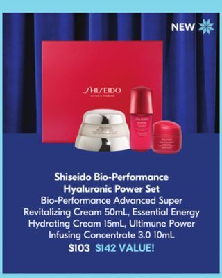 Shoppers Drug Mart Shiseido bio-performance hyaluronic power set offer