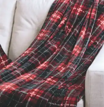 Mark's Heritage natural plaid sherpa blanket offer