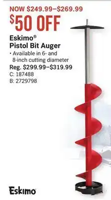 Bass Pro Eskimo® pistol bit auger offer