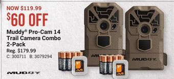 Bass Pro Muddy® pro-cam 14 trail camera combo 2-pack offer