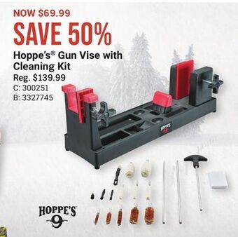 Bass Pro Hoppe's® gun vise with cleaning kit offer