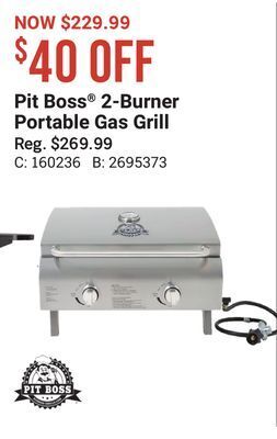 Bass Pro Pit boss 2-burner portable gas grill offer