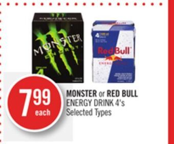 Shoppers Drug Mart Monster or red bull energy drink offer