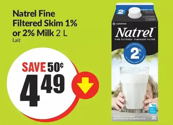 FreshCo Natrel fine filtered skim 1% or 2% milk offer