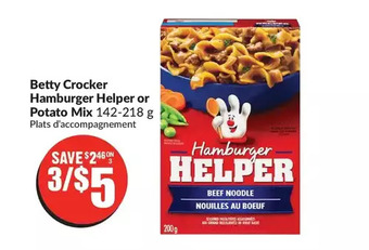 FreshCo Betty crocker hamburger helper or potato mix offer