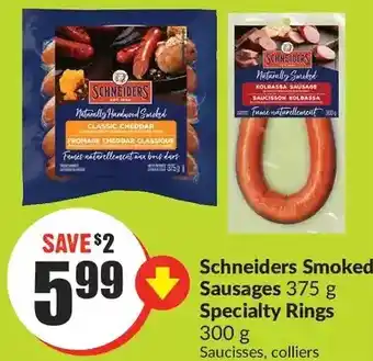 FreshCo Schneiders smoked sausages | specialty rings offer