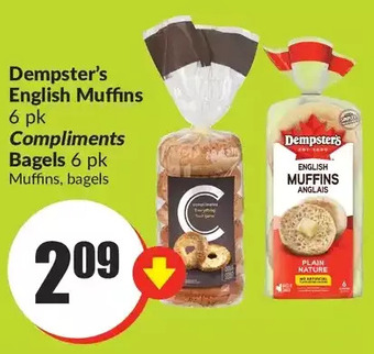 FreshCo Dempster's english muffins | compliments bagels offer