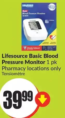 FreshCo Lifesource basic blood pressure monitor offer