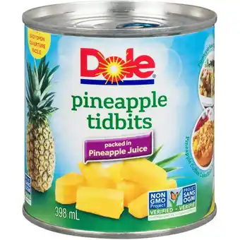 Walmart Dole pineapple tidbits or del monte sliced peaches offer