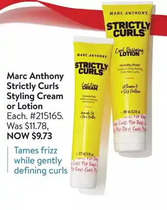 Walmart Marc anthony strictly curls styling cream or lotion offer