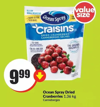 FreshCo Ocean spray dried cranberries offer