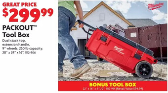 Home Hardware Packout tool box + bonus tool box offer