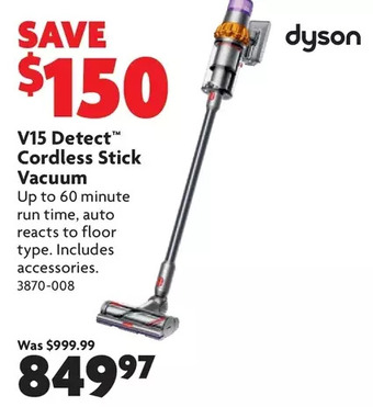 Home Hardware V15 detect cordless stick vacuum offer
