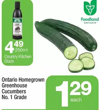 Highland Farms Ontario homegrown greenhouse cucumbers | country kitchen glaze offer