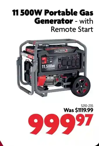 Home Hardware 11500w portable gas generator offer