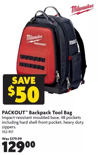 Home Hardware Packout backpack tool bag offer