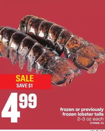 Loblaws Lobster tails offer