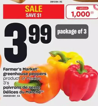 Independent Grocer Farmer's market greenhouse peppers offer