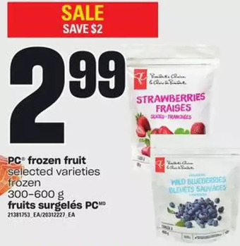 Independent Grocer Pc frozen fruit offer