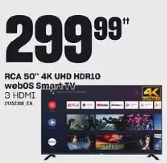 Loblaws Rca 50" 4k uhd hdr10 webos smart tv offer