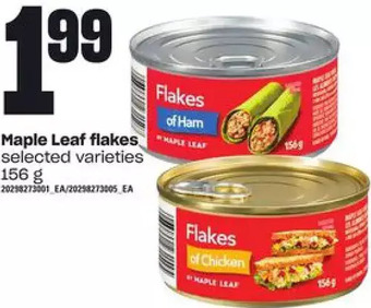 Independent Grocer Maple leaf flakes offer