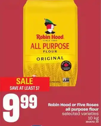 Loblaws Robin hood or five roses all purpose flour offer