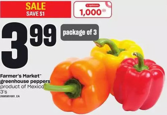 Loblaws Farmer's market greenhouse peppers offer
