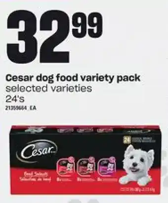 Independent Grocer Cesar dog food variety pack offer