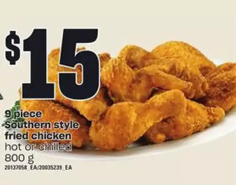 Loblaws 9 piece southern style fried chicken offer