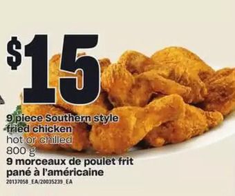 Independent Grocer 9 piece southern style fried chicken offer